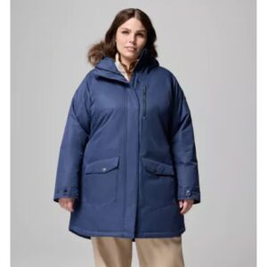Columbia Womens 2X Suttle Mountain Long Insulated Jacket Omni-heat Collegiate